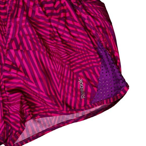 Reebok Womens Running Athletic Shorts Pink Purple Gym Fitness Size Small - Picture 2 of 7